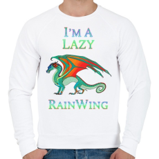 PRINTFASHION Lazy dragon - Férfi pulóver - Fehér