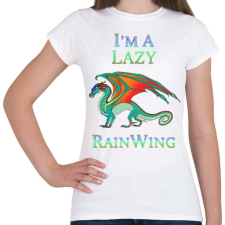 PRINTFASHION Lazy dragon - Női póló - Fehér női póló