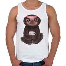 PRINTFASHION Lazy - Férfi atléta - Fehér atléta, trikó