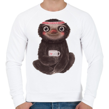 PRINTFASHION Lazy - Férfi pulóver - Fehér férfi pulóver, kardigán