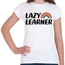 PRINTFASHION Lazy learner (Black) - Női póló - Fehér női póló
