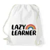 PRINTFASHION Lazy learner (Black) - Sportzsák, Tornazsák - Fehér
