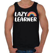PRINTFASHION Lazy learner (White) - Férfi atléta - Fekete atléta, trikó