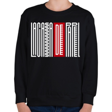 PRINTFASHION LCDP Text - Gyerek pulóver - Fekete