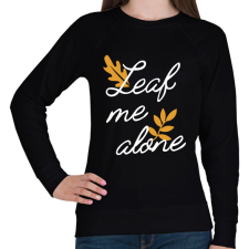 PRINTFASHION Leaf me alone - Női pulóver - Fekete női pulóver, kardigán