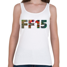 PRINTFASHION League of Legends - FF15 - Női atléta - Fehér női trikó