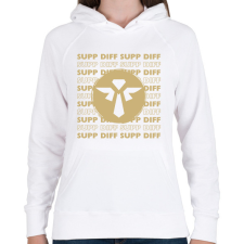 PRINTFASHION League of Legends - SUPP DIFF - Női kapucnis pulóver - Fehér női pulóver, kardigán