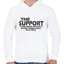 PRINTFASHION League of legends Support main - Férfi kapucnis pulóver - Fehér férfi pulóver, kardigán