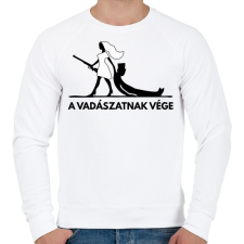 PRINTFASHION Leánybúcsú - A vadászatnak vége! - Férfi pulóver - Fehér férfi pulóver, kardigán