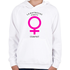 PRINTFASHION Leánybúcsú PCS - Gyerek kapucnis pulóver - Fehér