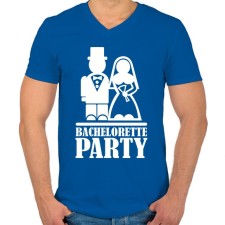 PRINTFASHION Leánybúcsú time - Férfi V-nyakú póló - Királykék férfi póló