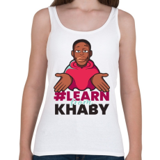 PRINTFASHION Learn from Khaby - Női atléta - Fehér