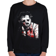PRINTFASHION Leatherface - Gyerek pulóver - Fekete