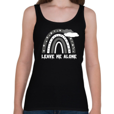 PRINTFASHION Leave me alone - Női atléta - Fekete női trikó