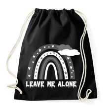 PRINTFASHION Leave me alone - Sportzsák, Tornazsák - Fekete tornazsák