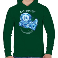 PRINTFASHION Lebegés - Férfi kapucnis pulóver - Sötétzöld