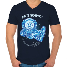 PRINTFASHION Lebegés - Férfi V-nyakú póló - Sötétkék