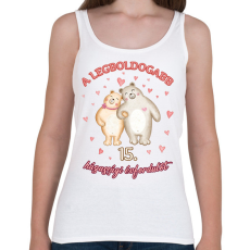 PRINTFASHION Legboldogabb évforduló - Női atléta - Fehér