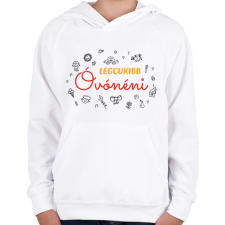 PRINTFASHION Legcukibb Óvónéni - Gyerek kapucnis pulóver - Fehér gyerek pulóver, kardigán