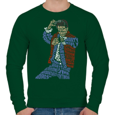 PRINTFASHION Légdeszkás - Férfi pulóver - Sötétzöld férfi pulóver, kardigán