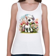 PRINTFASHION Legelésző fehér póni - Női atléta - Fehér