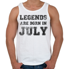 PRINTFASHION Legend are born in.  - Férfi atléta - Fehér atléta, trikó