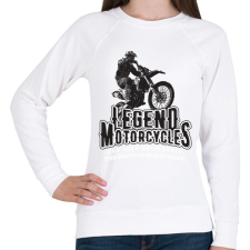 PRINTFASHION Legend Motorcycles - Női pulóver - Fehér női pulóver, kardigán