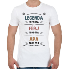 PRINTFASHION Legenda, férj, apa - Férfi póló - Fehér férfi póló