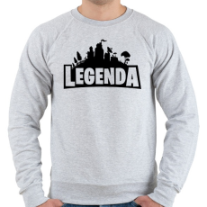 PRINTFASHION Legenda - Fortnite Style (Fekete) - Férfi pulóver - Sport szürke