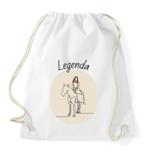 PRINTFASHION Legenda - Lovas minta - Sportzsák, Tornazsák - Fehér tornazsák