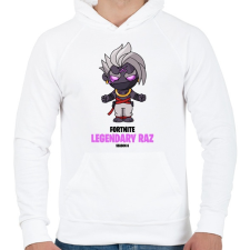 PRINTFASHION Legendary Raz - Fortnite Season 6 - Férfi kapucnis pulóver - Fehér férfi pulóver, kardigán