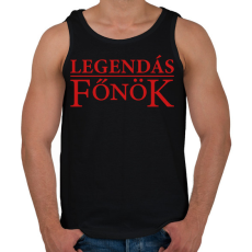 PRINTFASHION Legendás főnök - Férfi atléta - Fekete