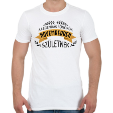 PRINTFASHION Legendás főnökök - Hónappal - Férfi póló - Fehér férfi póló