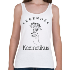 PRINTFASHION Legendás kozmetikus - Női atléta - Fehér női trikó