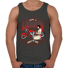 PRINTFASHION Legendás motoros - Férfi atléta - Sötétszürke