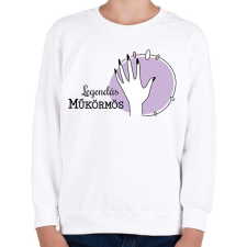 PRINTFASHION Legendás műkörmös - Gyerek pulóver - Fehér gyerek pulóver, kardigán