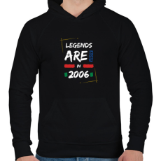 PRINTFASHION Legends are born in 2006 - Férfi kapucnis pulóver - Fekete