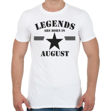 PRINTFASHION Legends are born in august - Férfi póló - Fehér férfi póló