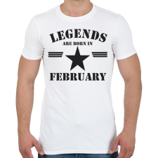 PRINTFASHION Legends are born in february - Férfi póló - Fehér férfi póló