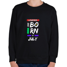 PRINTFASHION Legends are born in july - Gyerek pulóver - Fekete gyerek pulóver, kardigán