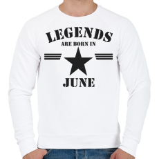 PRINTFASHION Legends are born in june - Férfi pulóver - Fehér