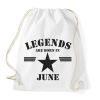 PRINTFASHION Legends are born in june - Sportzsák, Tornazsák - Fehér