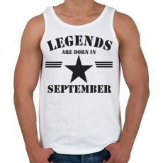 PRINTFASHION Legends are born in september - Férfi atléta - Fehér