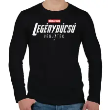 PRINTFASHION Legénybúcsú ajándék végjáték másnaposok - Férfi hosszú ujjú póló - Fekete férfi póló