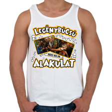 PRINTFASHION Legénybúcsú alakulat egyedi képpel - Férfi atléta - Fehér atléta, trikó