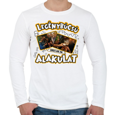 PRINTFASHION Legénybúcsú alakulat egyedi képpel - Férfi hosszú ujjú póló - Fehér