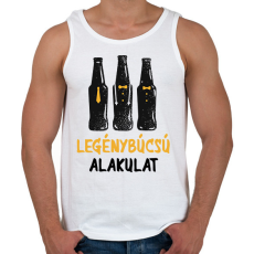 PRINTFASHION Legénybúcsú alakulat - Férfi atléta - Fehér