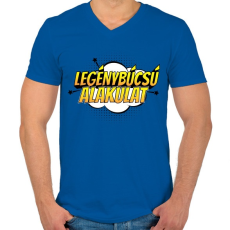 PRINTFASHION Legénybúcsú alakulat - Férfi V-nyakú póló - Királykék