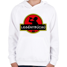 PRINTFASHION Legénybúcsú csapat - Gyerek kapucnis pulóver - Fehér