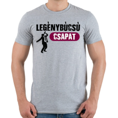 PRINTFASHION Legénybúcsú csapat (részeg fazon) - Férfi póló - Sport szürke